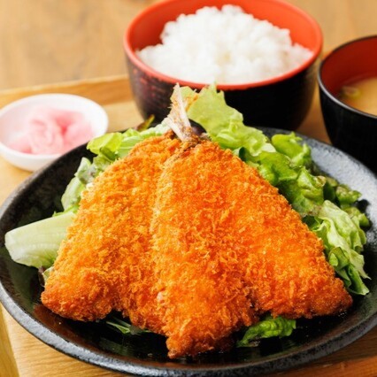 アジフライ定食