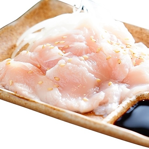 国産赤鶏ムネ刺身