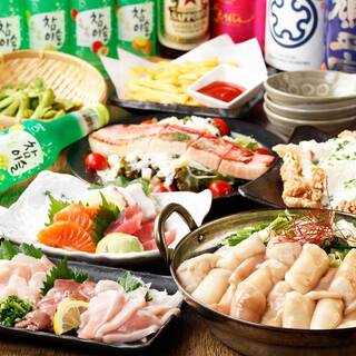 1/20～【定番コース】2時間飲み放題◎もつ鍋、肉刺し盛、南蛮、手羽先 8品 5,000円→4,000円