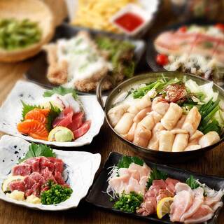 1/20～【スーパー酔っ手羽コース】3時間飲み放題付◎もつ鍋、肉刺し盛り合わせ、ラム肉たたきほか全9品！6,500円→5,000円 