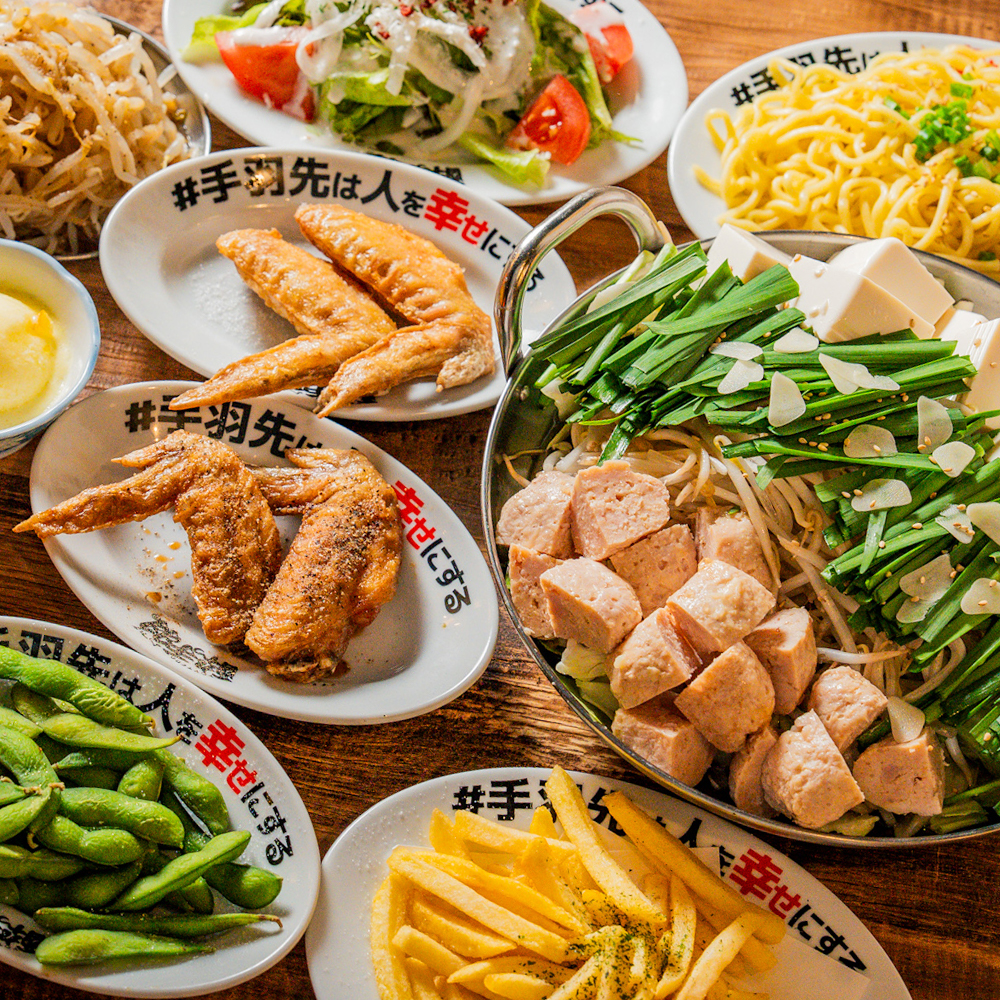 【旨み凝縮×コスパ◎】つくね鍋×伝説の手羽先★全8品120分飲み放題付き★酔っ手羽ニクニク鍋コース